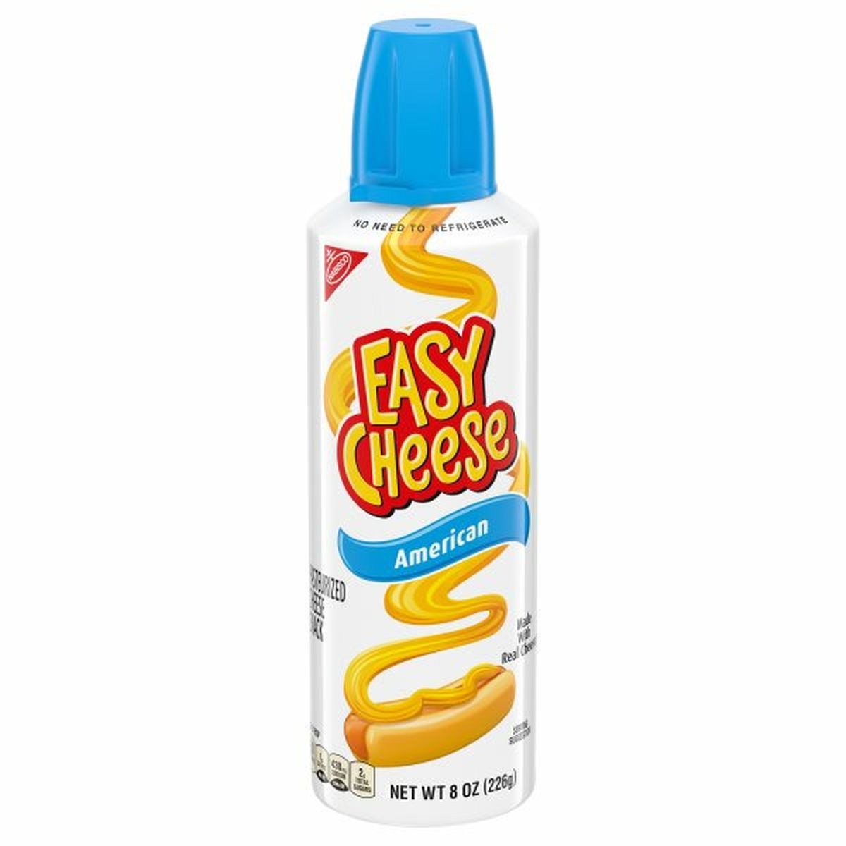 Calories in Easy Cheese Cheese Snack, Pasteurized, American