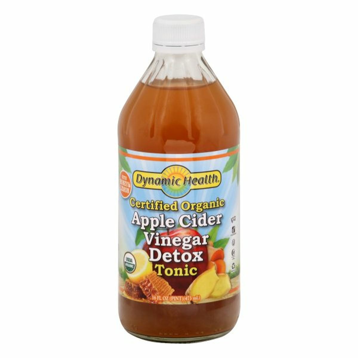 Calories in Dynamic Health Apple Cider Vinegar, Detox Tonic ...