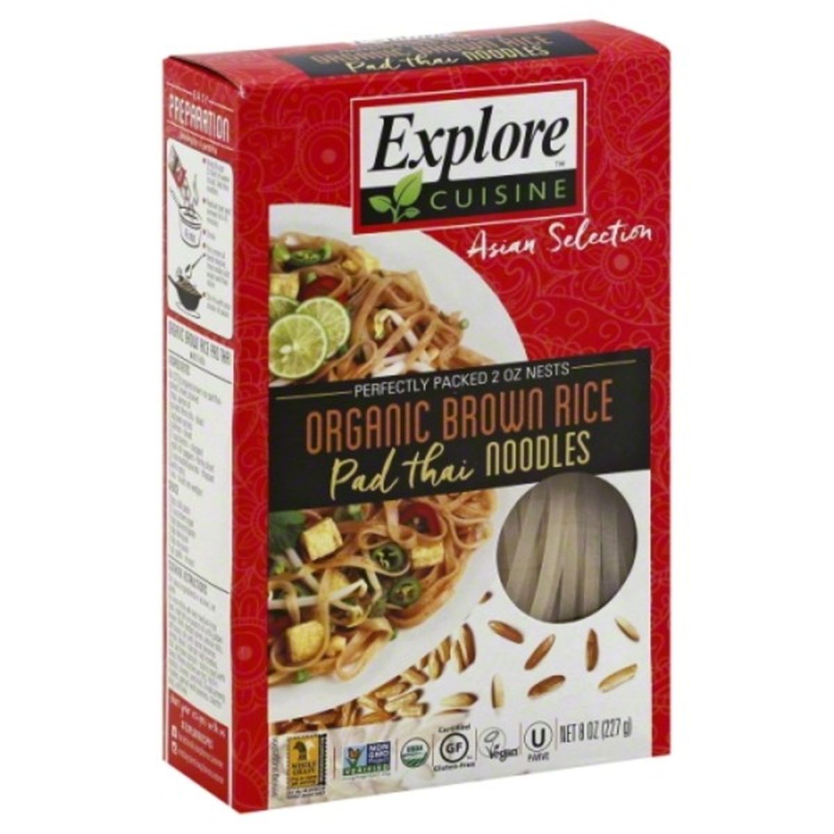 Calories in Explore Cuisine Asian Selection Noodles, Pad Thai, Organic, Brown Rice
