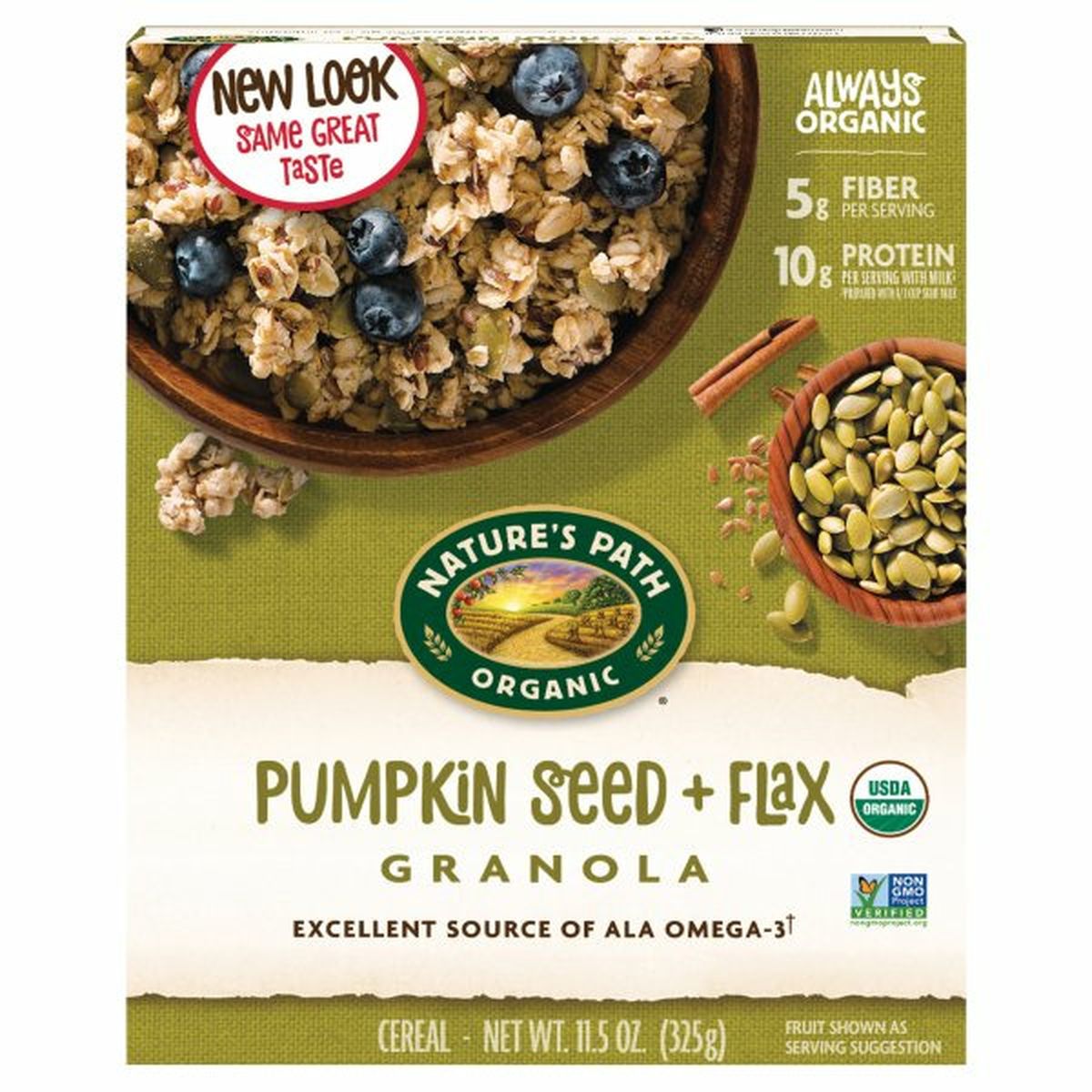 Calories in Nature's Path Cereal, Organic, Granola, Pumpkin Seed + Flax