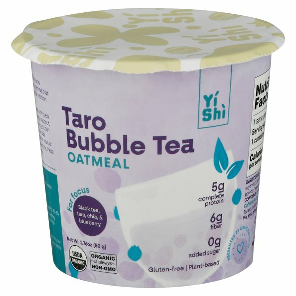 Calories in Yishi Oatmeal, Taro Bubble Tea