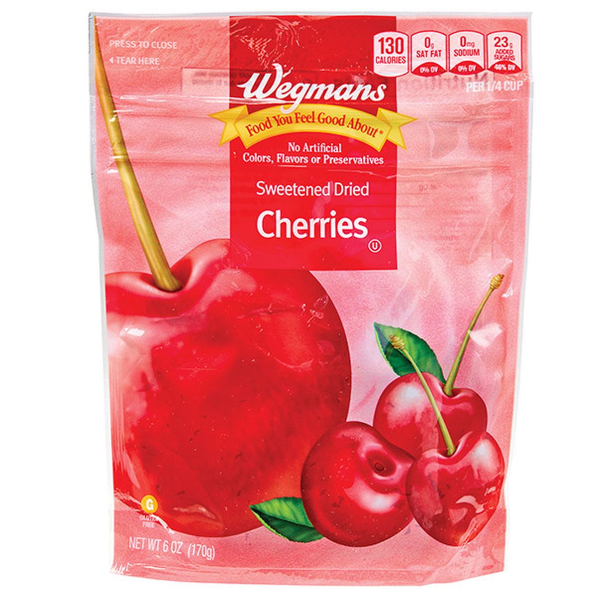 Calories in Wegmans Sweetened Dried Cherries
