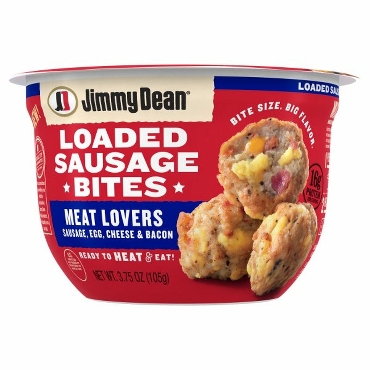 Calories in Jimmy Dean Meat Lovers Loaded Sausage Bites, 3.75 oz