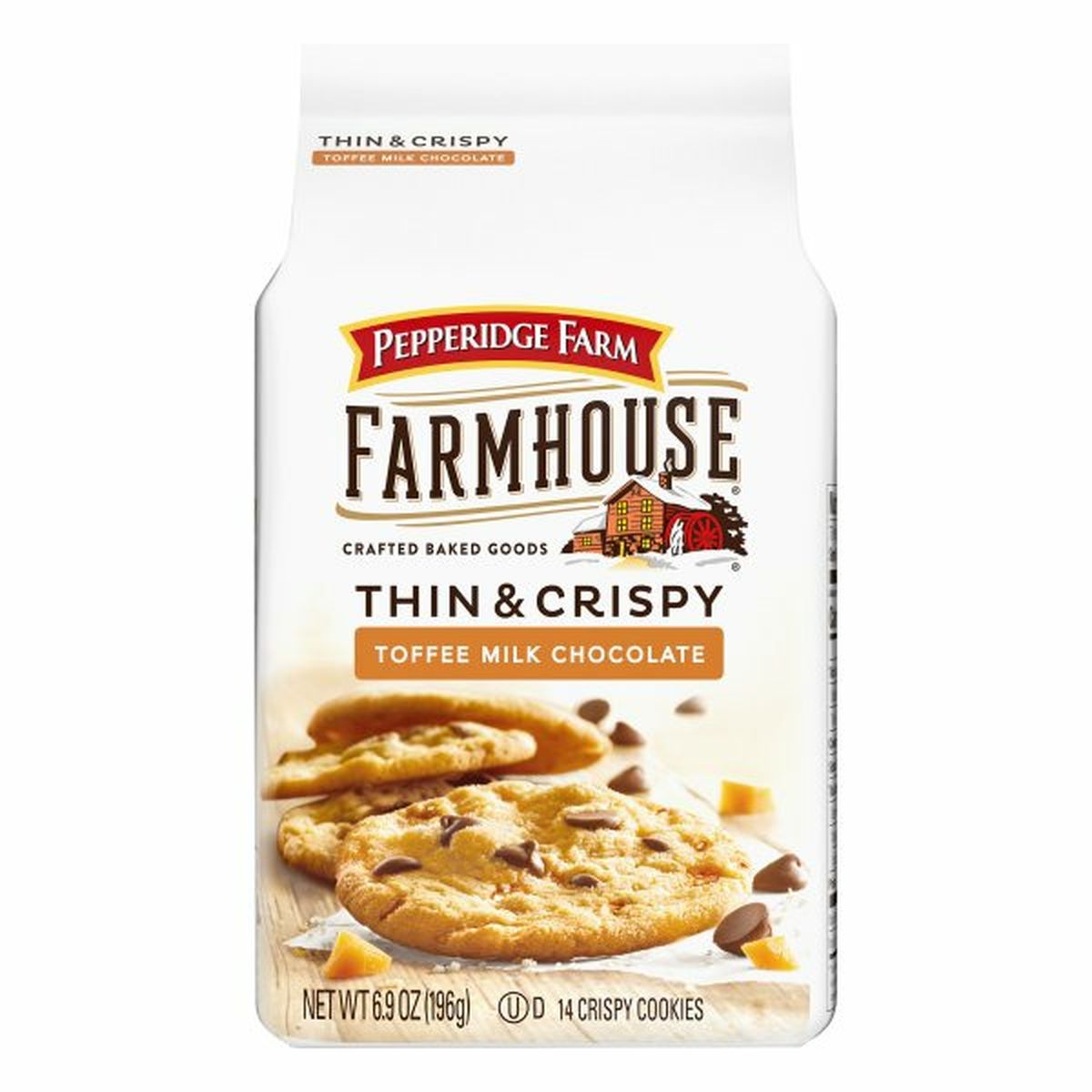 Calories in Pepperidge Farms  Farmhouse Cookies, Toffee Milk Chocolate, Thin & Crispy