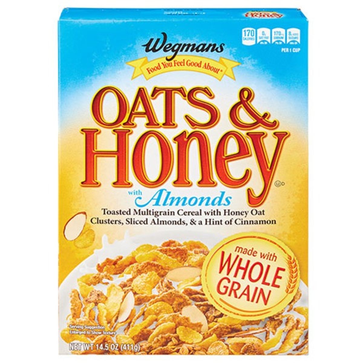 Calories in Wegmans Oats & Honey with Almonds Cereal