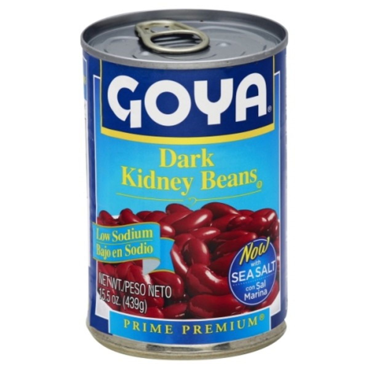 Calories in Goya Kidney Beans, Low Sodium, Dark