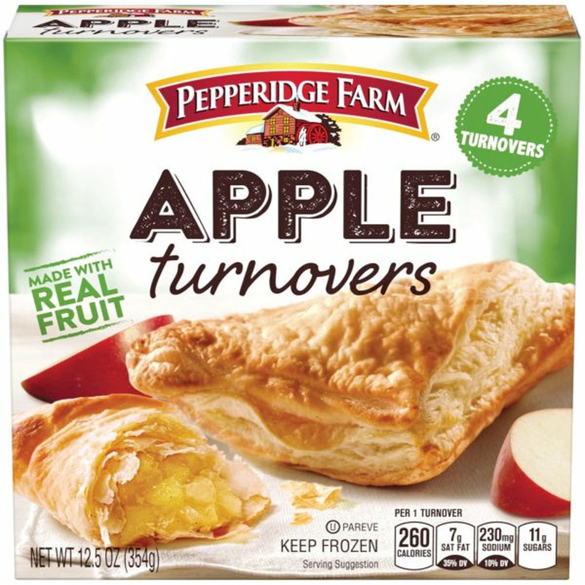 Calories in Pepperidge Farms  Frozen Apple Turnovers Pastries