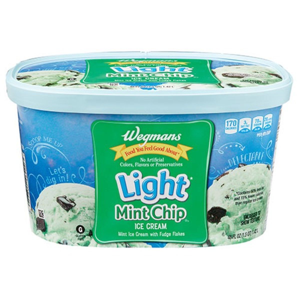 Calories in Wegmans Light* Mint Chip Ice Cream
