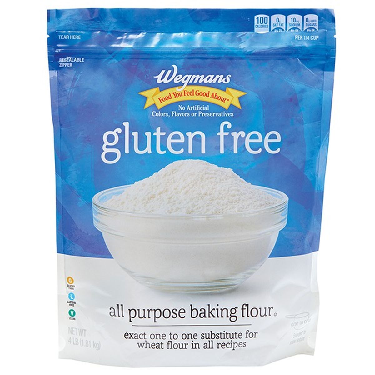 Calories in Wegmans Gluten Free All Purpose Baking Flour