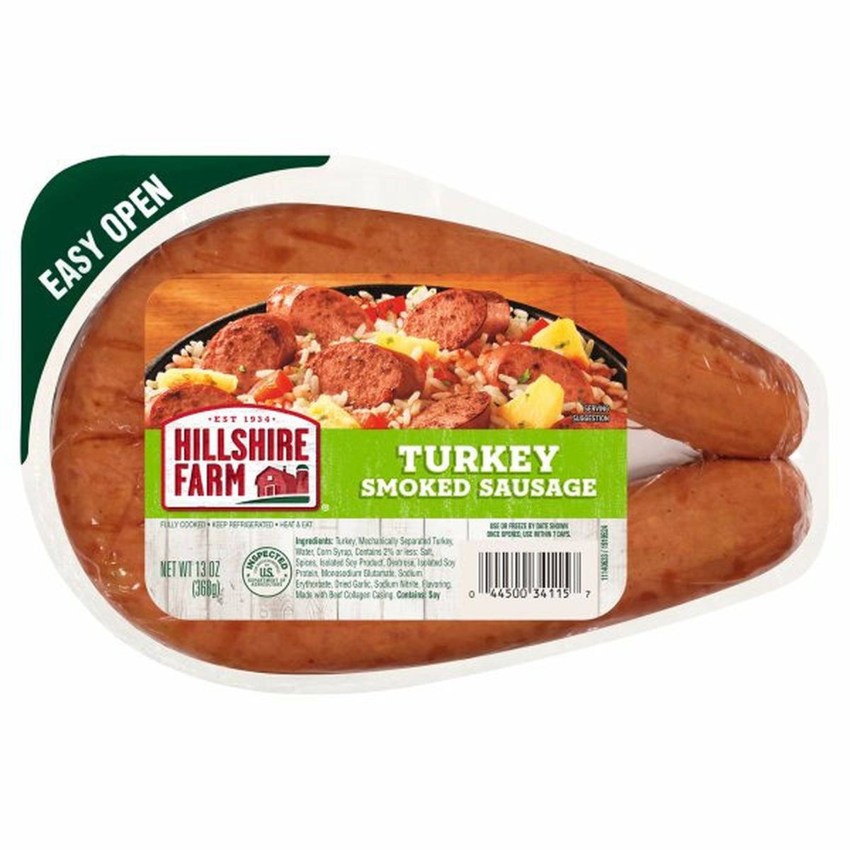 Calories in Hillshire Farm Turkey Smoked Sausage, 13 oz.