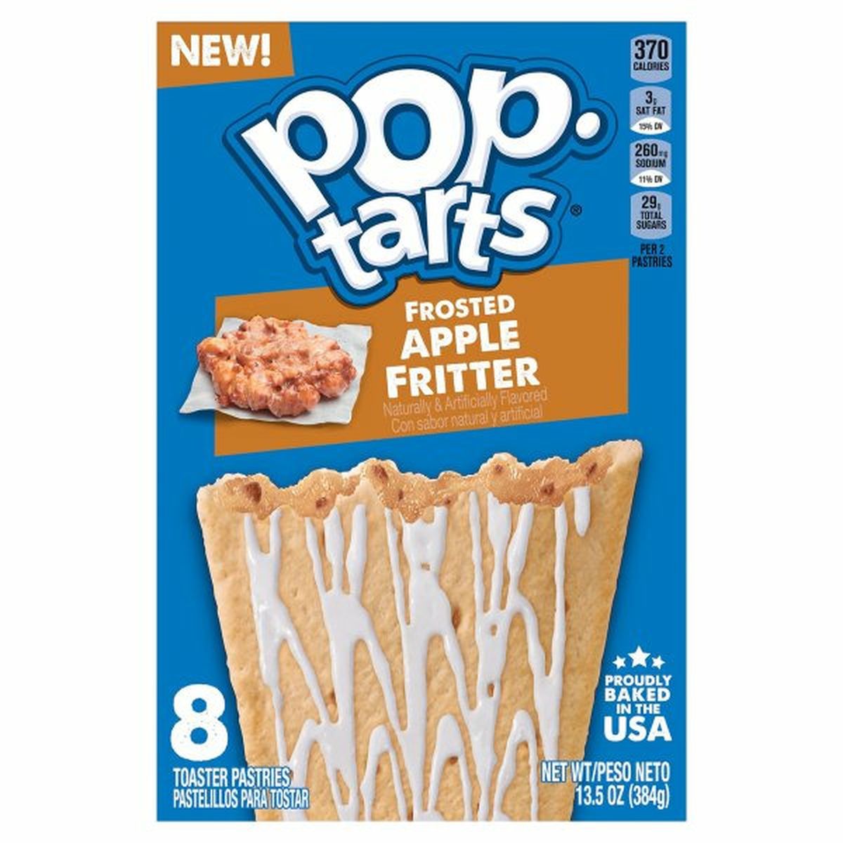 Calories in Kellogg's Pop-Tarts Toaster Pastries, Apple Fritter, Frosted