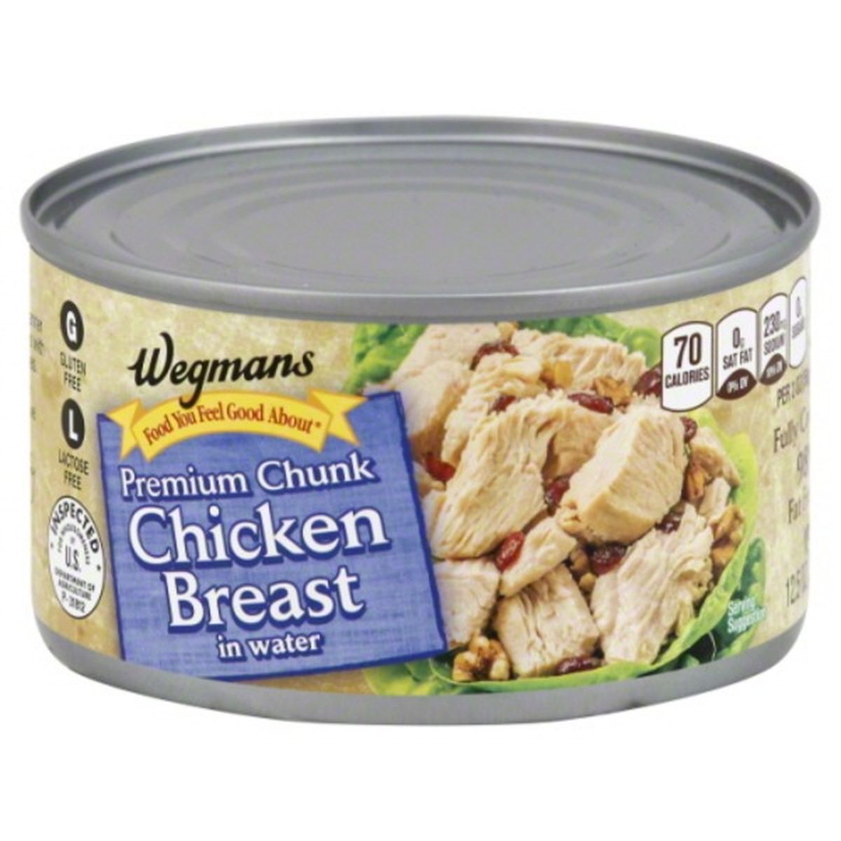 Calories in Wegmans Premium Chunk Chicken Breast in Water