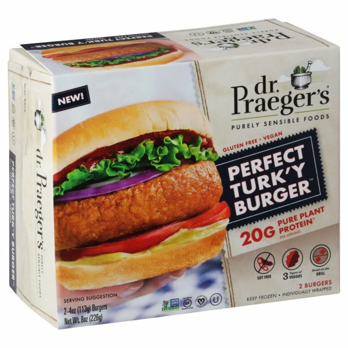 Calories in Dr. Praeger's Turkey Burger, Perfect