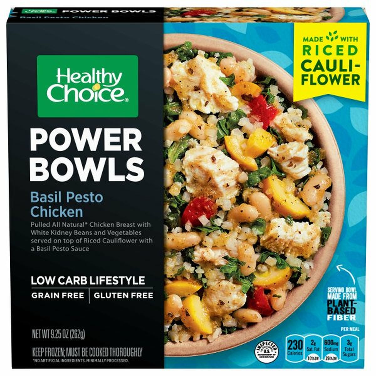 Calories in Healthy Choice Power Bowls, Basil Pesto Chicken