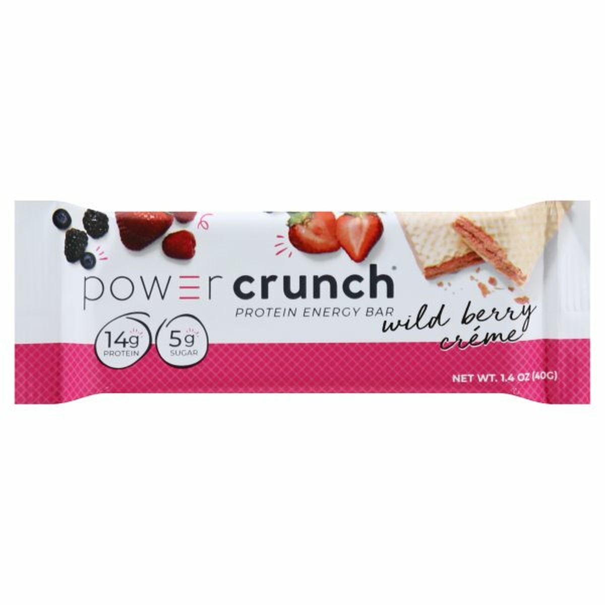 Calories in Power Crunch Protein Energy Bar, Wild Berry Creme