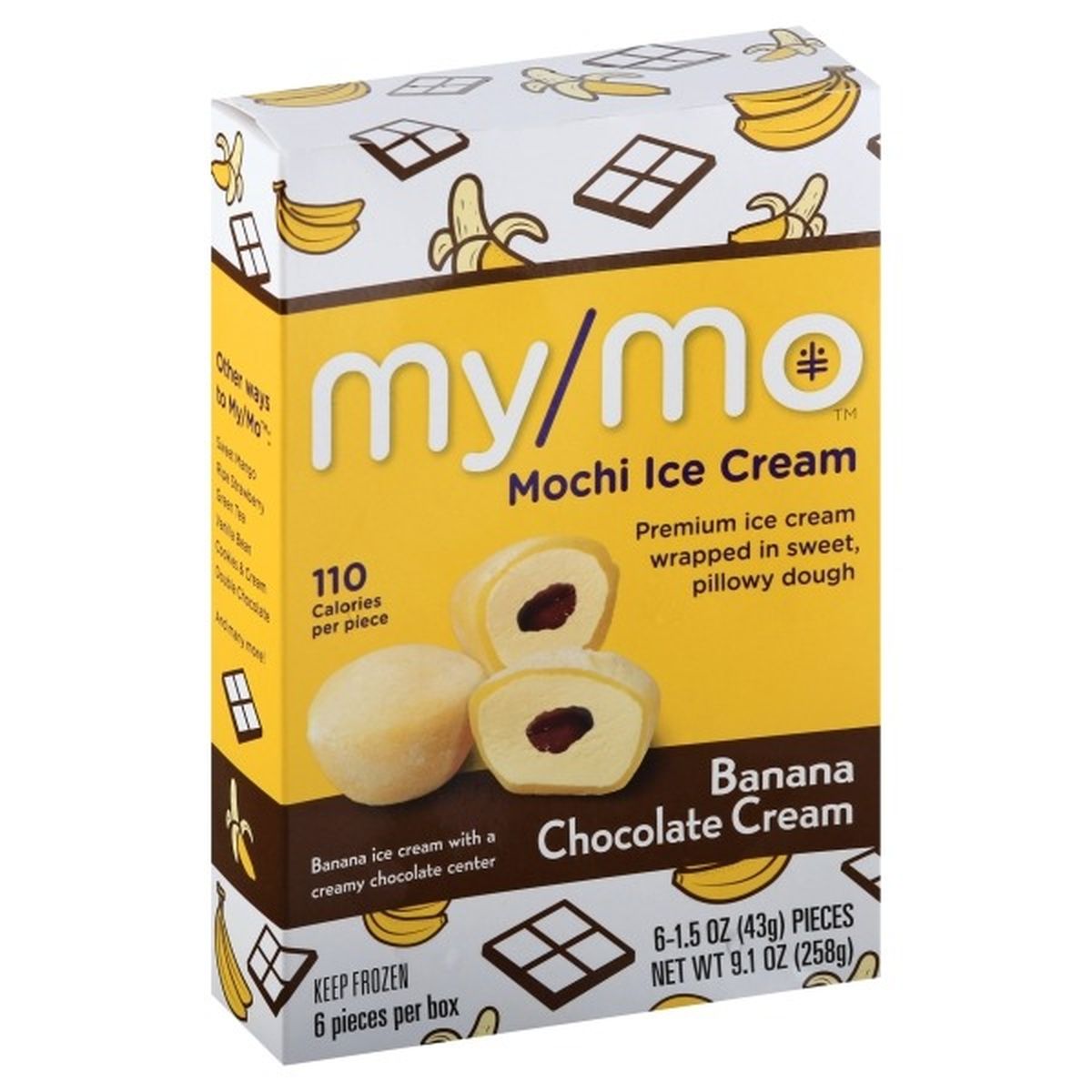 Calories in My/Mo Mochi Ice Cream, Banana Chocolate Cream