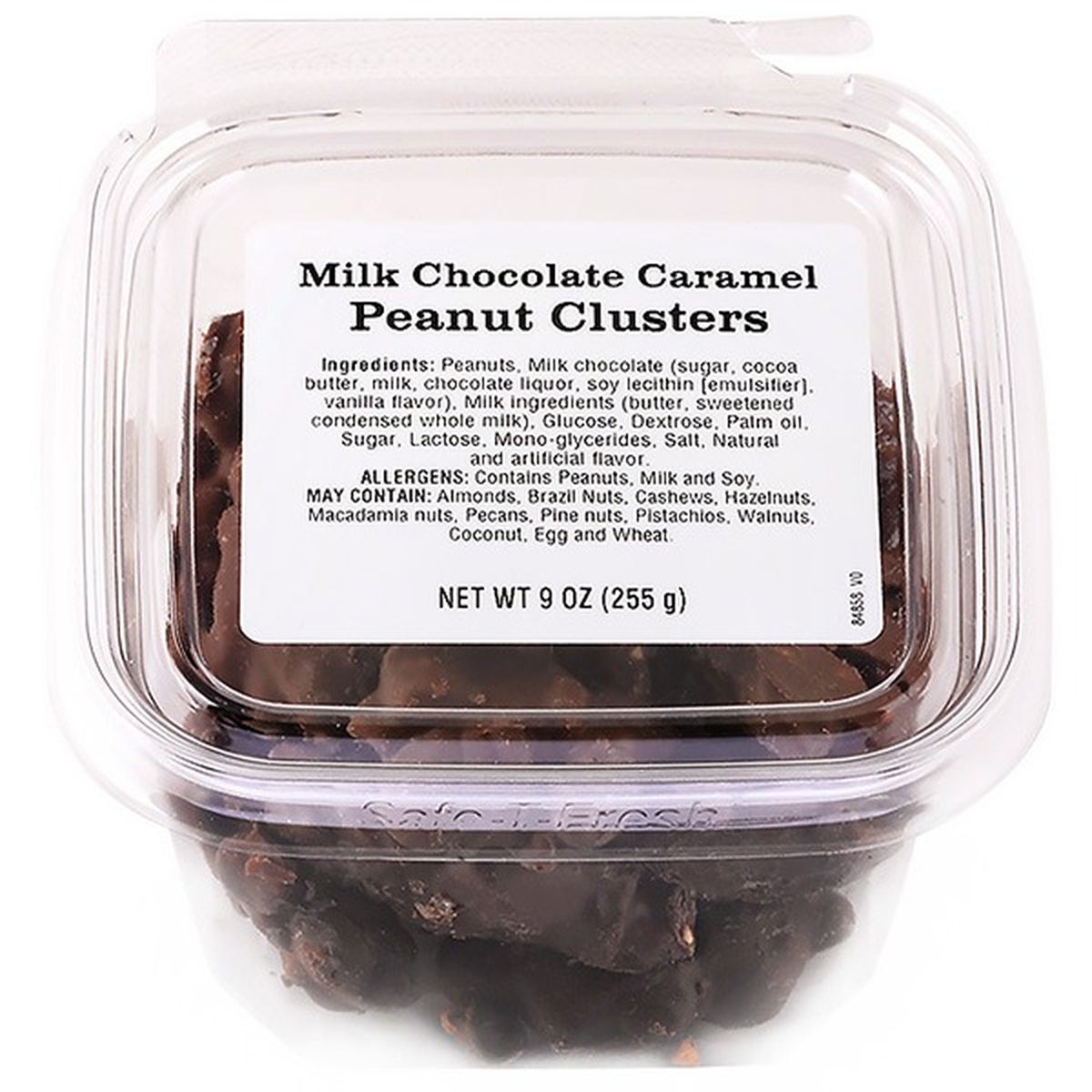 Calories in Johnvince Foods Milk Chocolate Caramel Peanut Clusters Tub