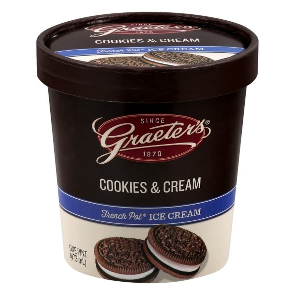 Calories in Graeter's Ice Cream, French Pot, Cookies & Cream