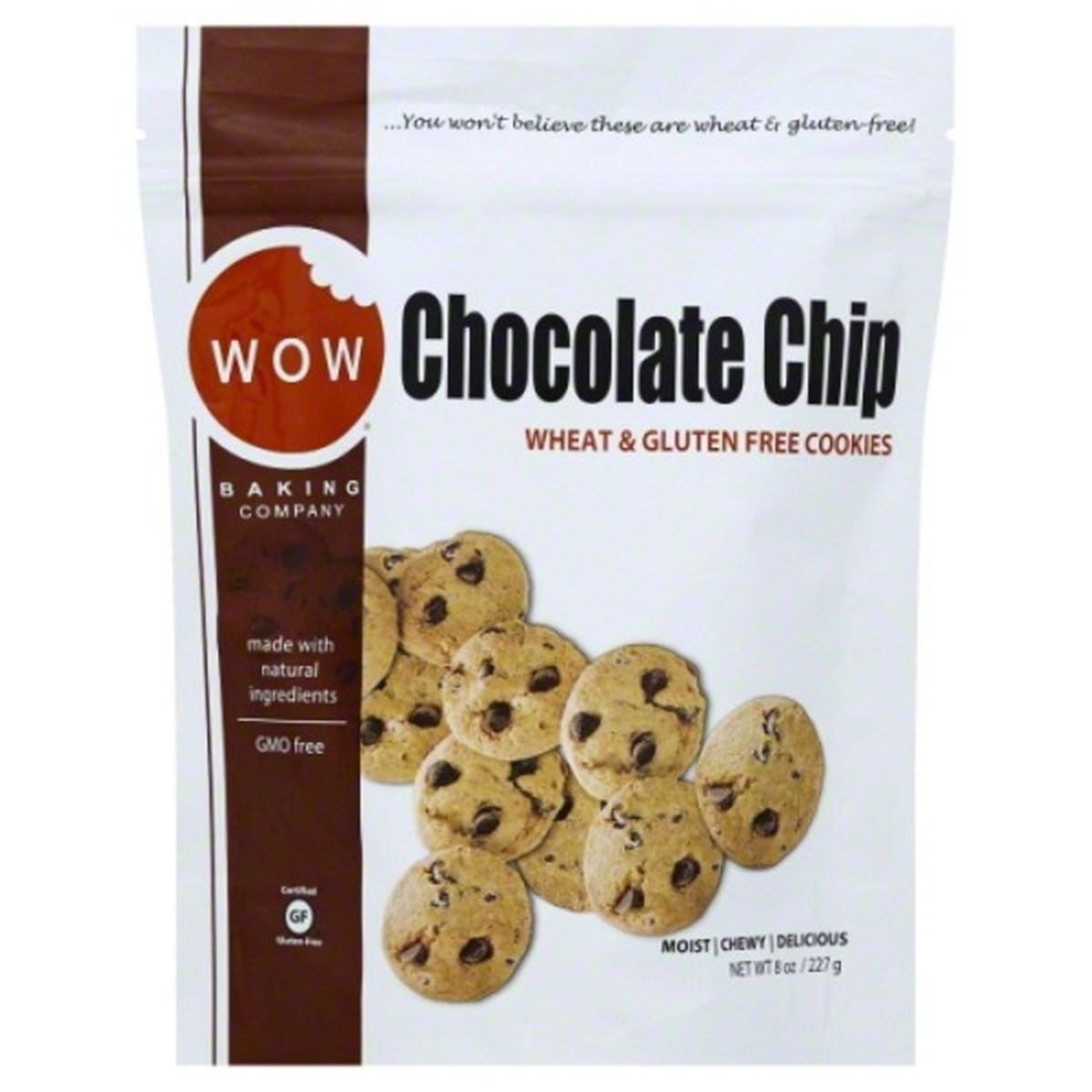 Calories in WOW Baking Company Cookies, Wheat & Gluten Free, Chocolate Chip