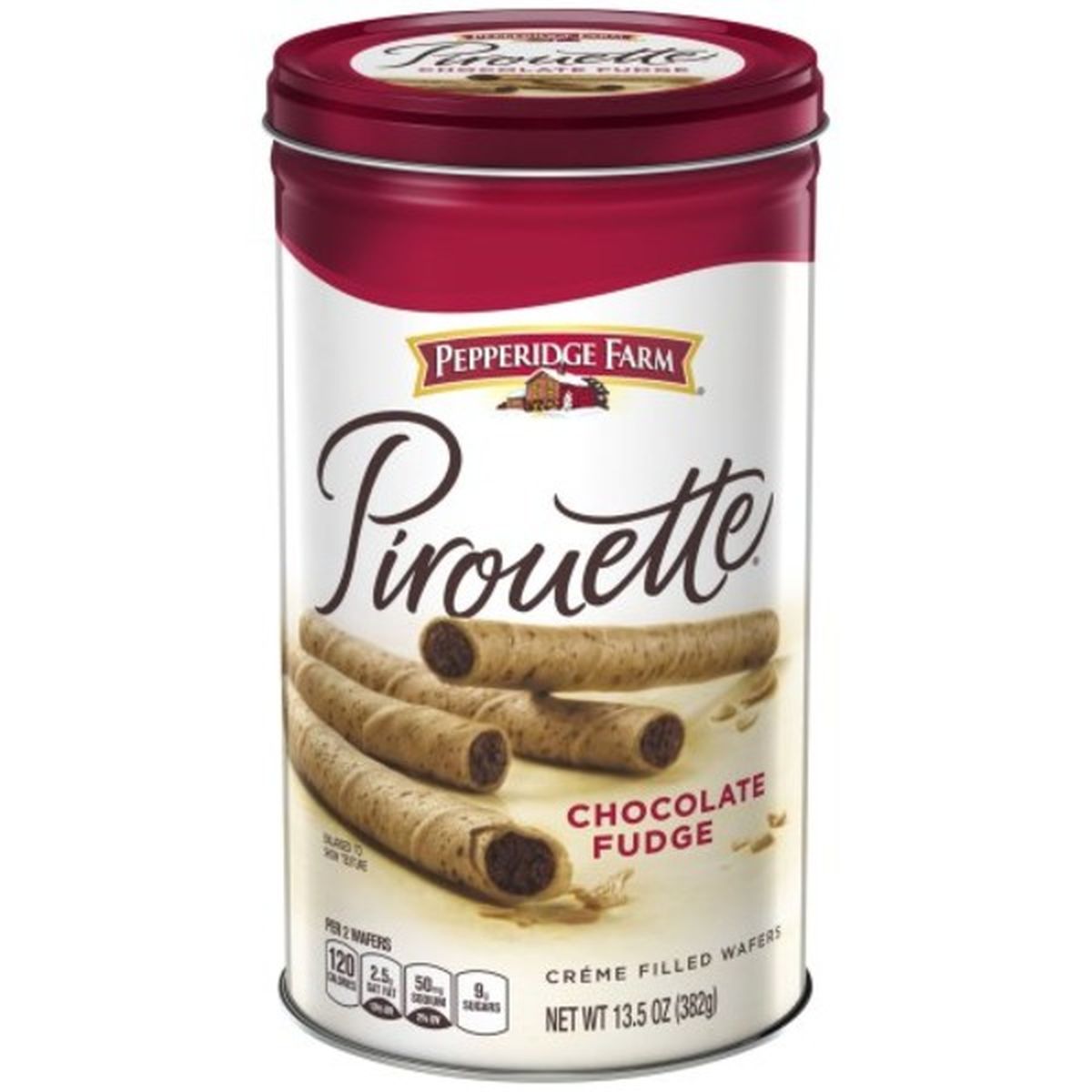 Calories in Pepperidge Farms  Pirouettes Pirouette Creme Filled Wafers Chocolate Fudge Cookies
