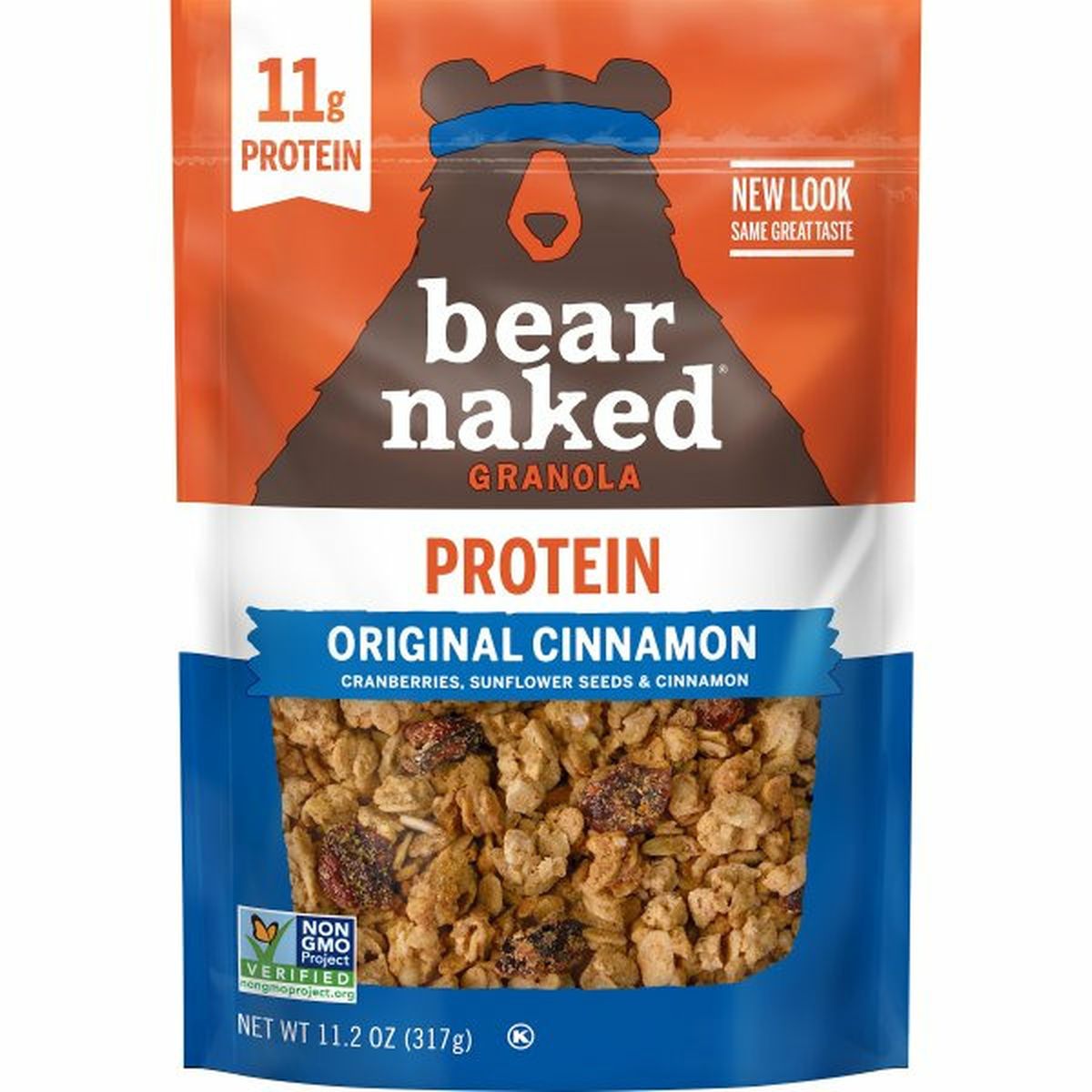 Calories in Bear Naked Cereal Bear Naked Granola, Original Cinnamon, With 11g of Protein, 11.2oz