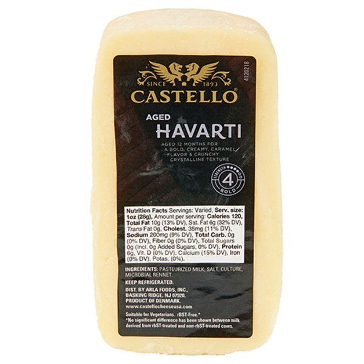 Calories in Castello Aged Havarti Cheese