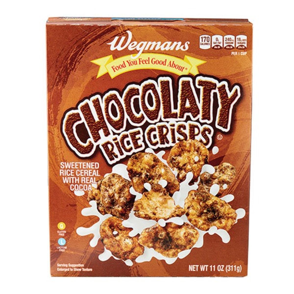 Calories in Wegmans Chocolaty Rice Crisps Cereal