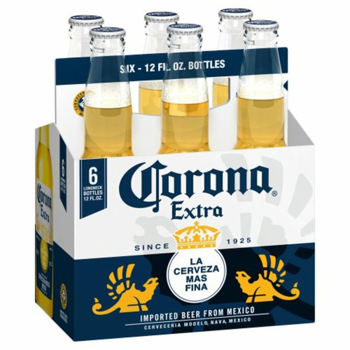 Calories in Corona Extra Extra Beer 6/12 oz bottles