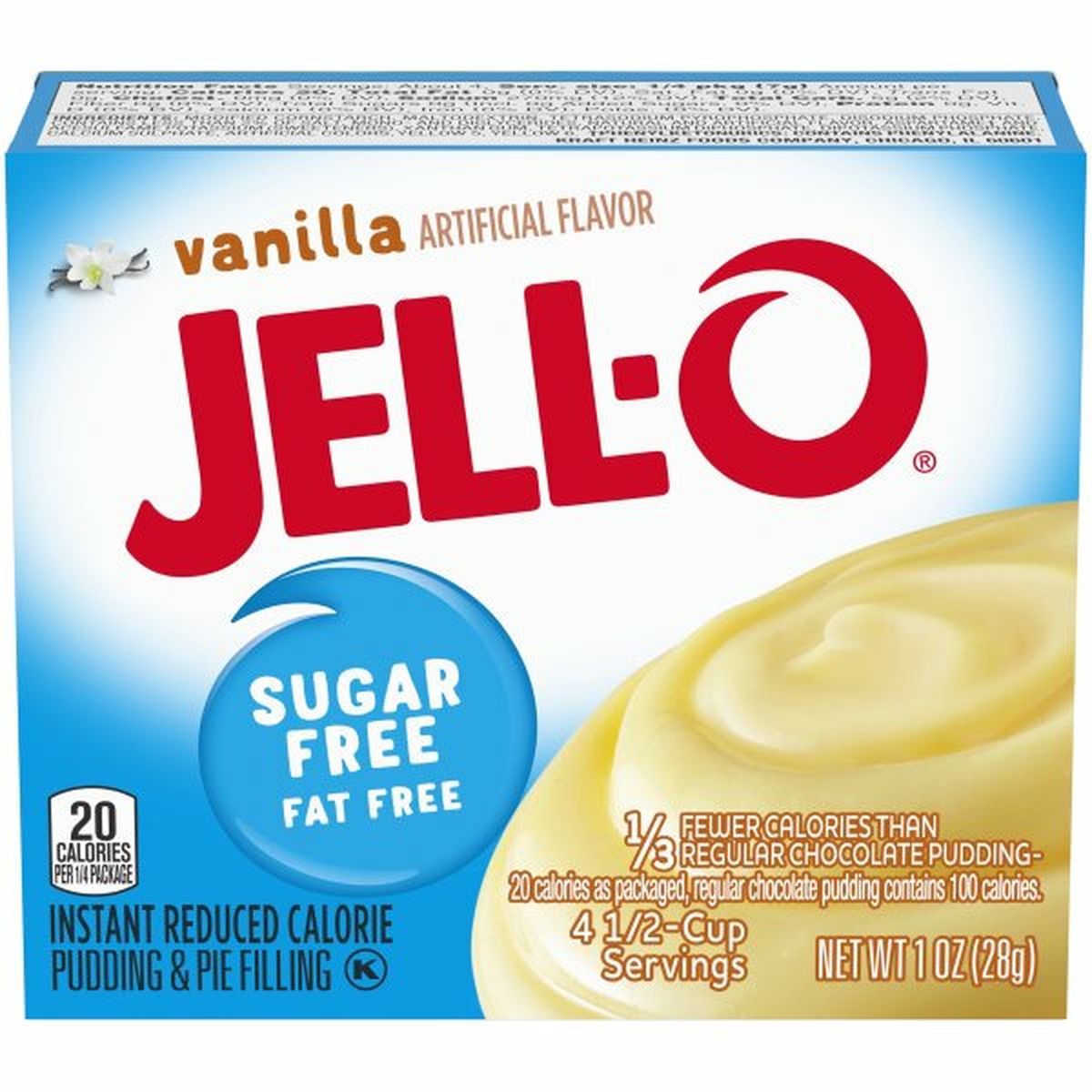 Calories in Jell-O Vanilla Sugar-Free Fat-Free Instant Pudding & Pie Filling