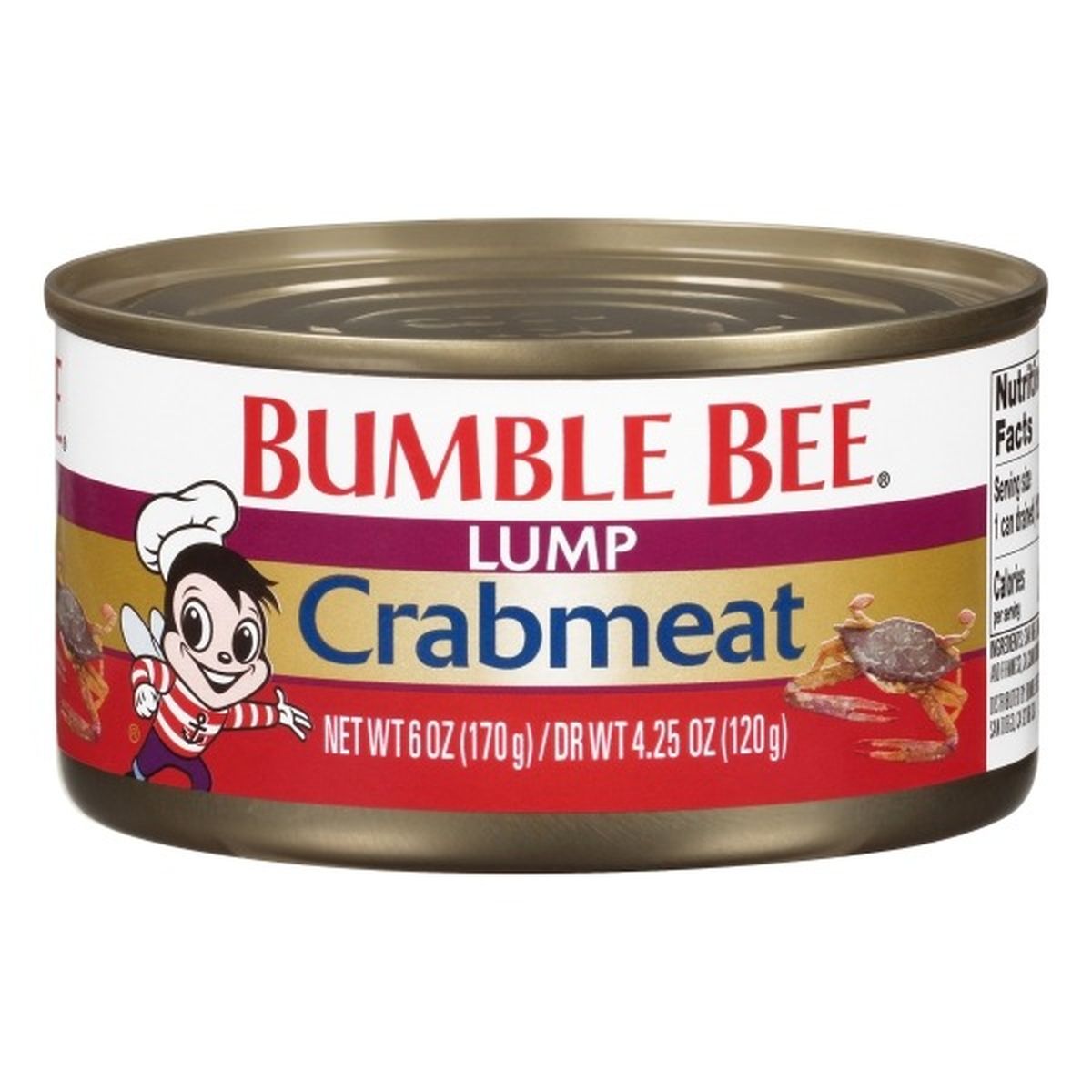 Calories in Bumble Bee Crabmeat, Lump