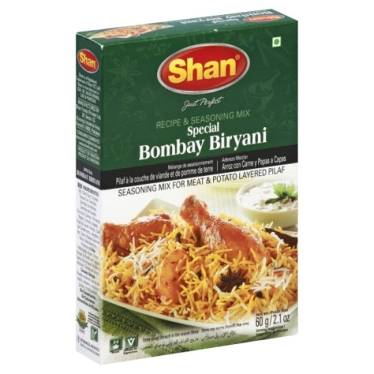 Calories in Shan Recipe & Seasoning Mix, Special Bombay Biryani