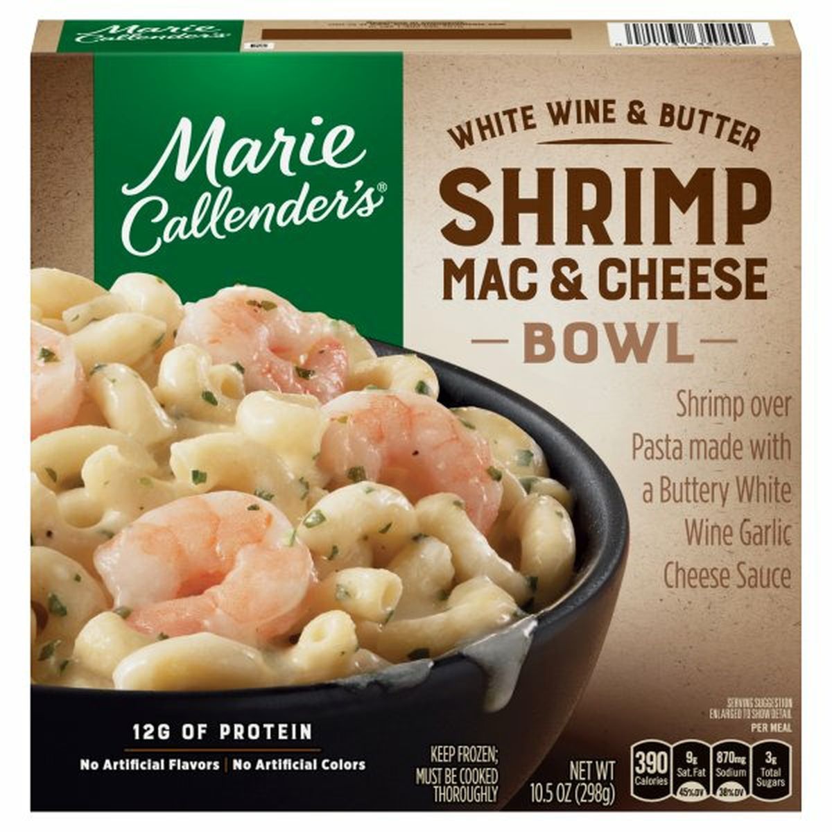 Calories in Marie Callender's Bowl, Mac & Cheese, Shrimp