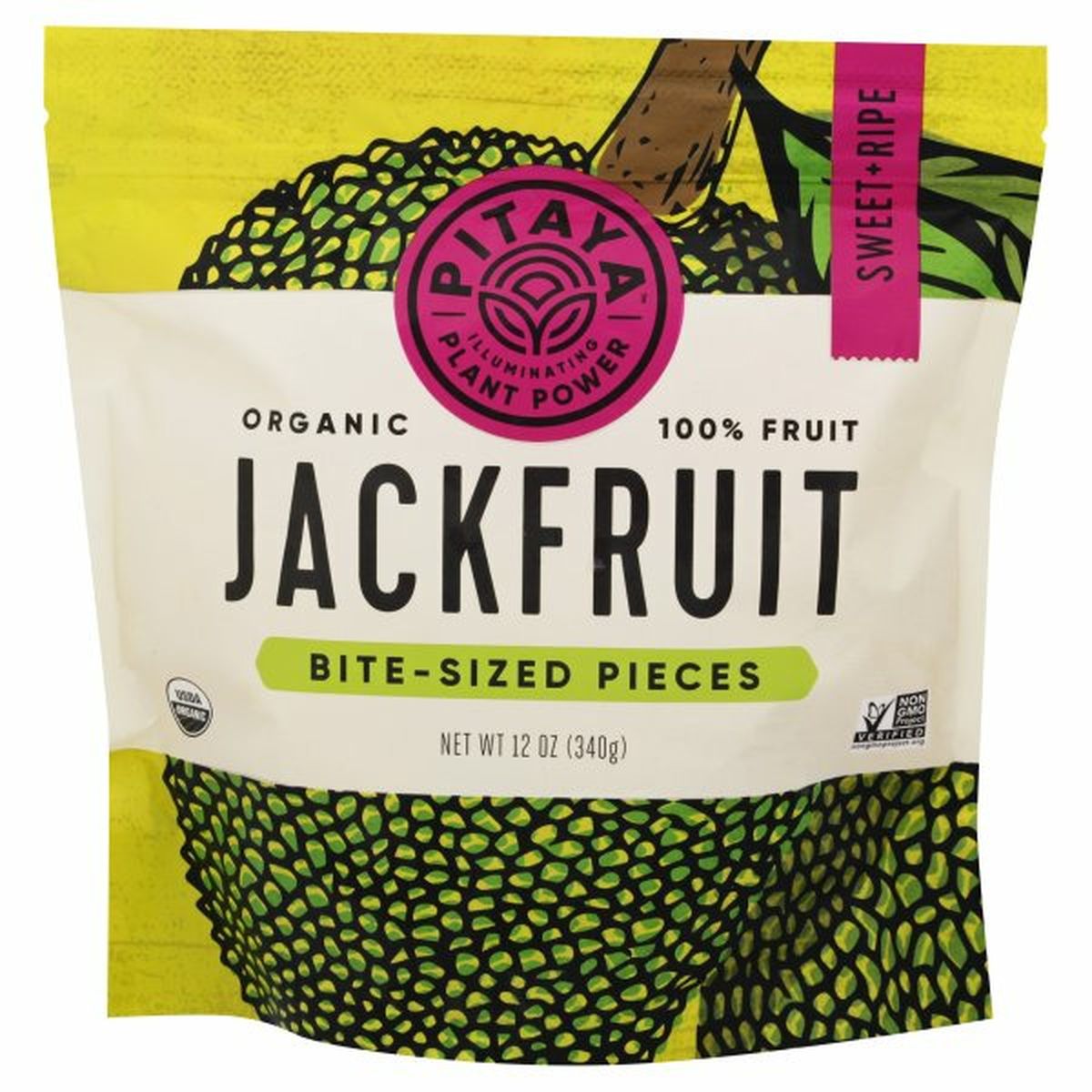 Calories in Pitaya Foods Jackfruit, Organic, Bite-Sized