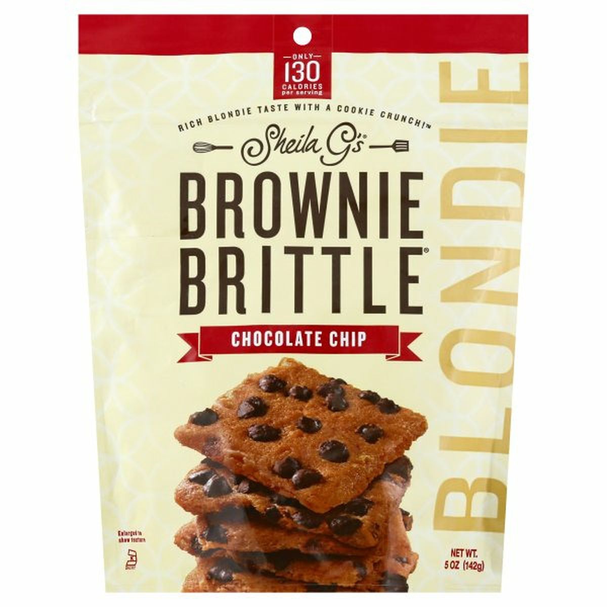 Calories in Sheila G's Brownie Brittle Brownie Brittle, Blondie, Chocolate Chip