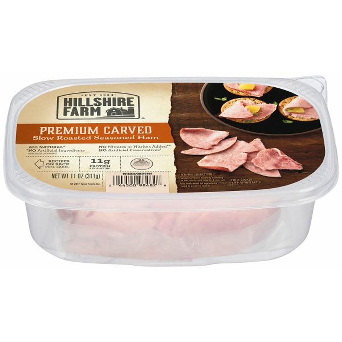 Calories in Hillshire Farm Premium Slow Roasted Seasoned Ham Carved Deli Meat