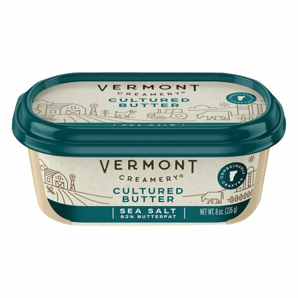 Calories in Vermont Creamery  Cultured Butter, Sea Salt