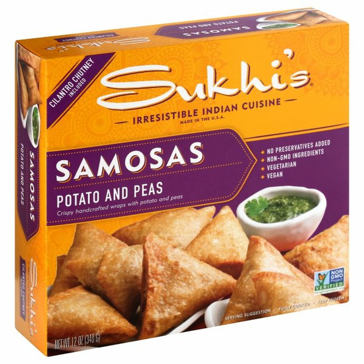 Calories in Sukhi's Samosas, Potato and Peas