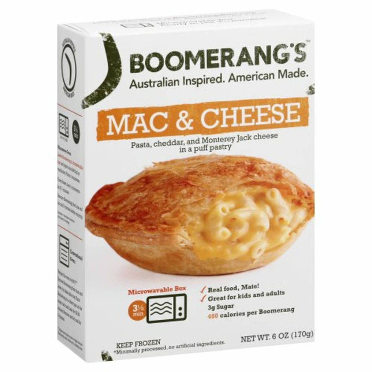 Calories in Boomerang's Pie, Mac & Cheese