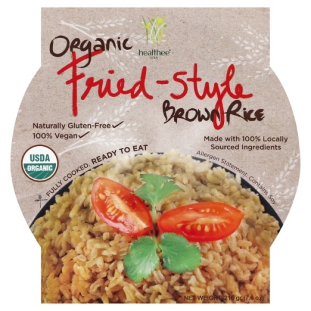 Calories in Healthee Brown Rice, Organic, Fried-Style