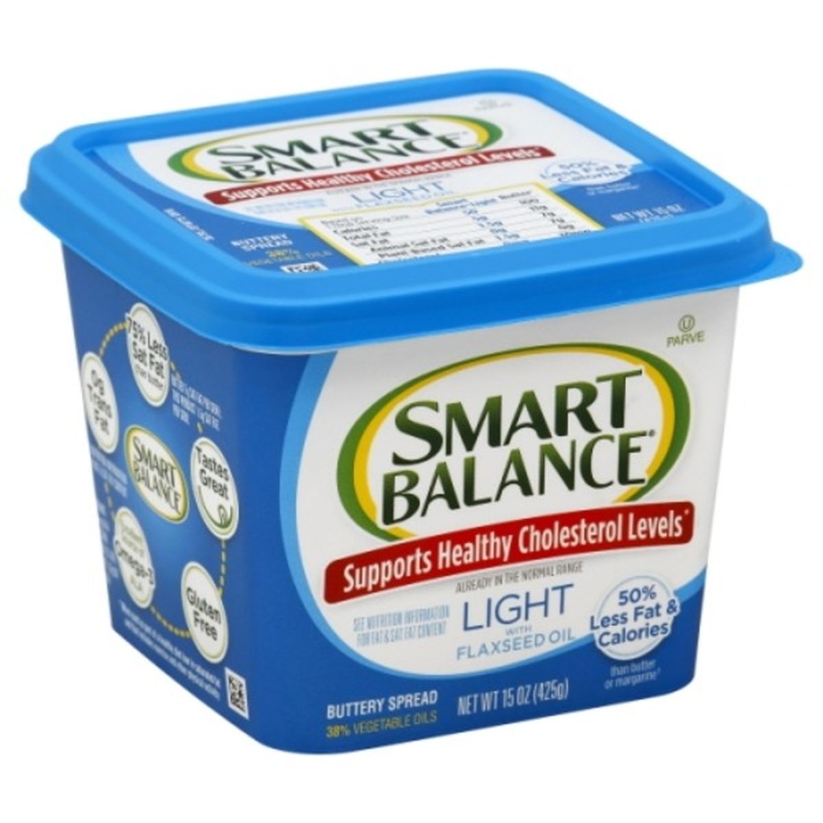 Calories in Smart Balance Buttery Spread, Light, with Flaxseed Oil