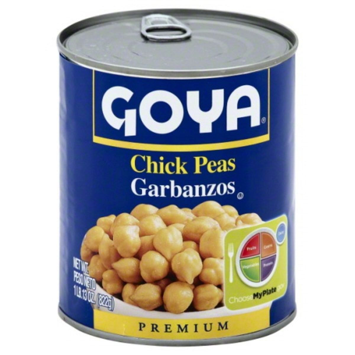 Calories in Goya Chick Peas, Garbanzos, Premium