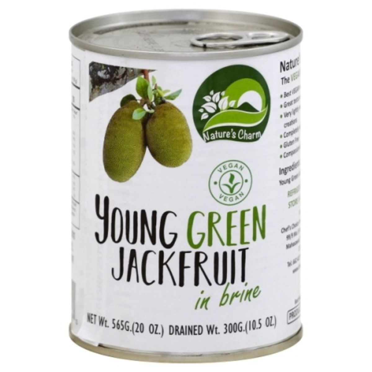 Calories in Nature's Charm Jackfruit, Young Green, in Brine