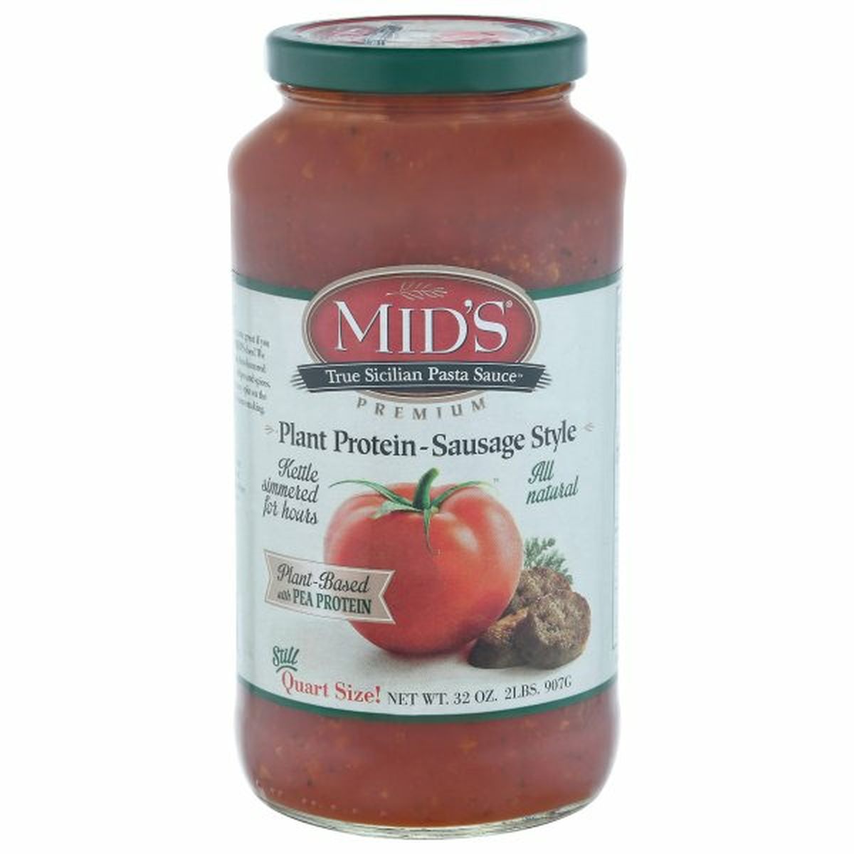 Calories in Mid's Pasta Sauce, Sausage Style, Quart Size