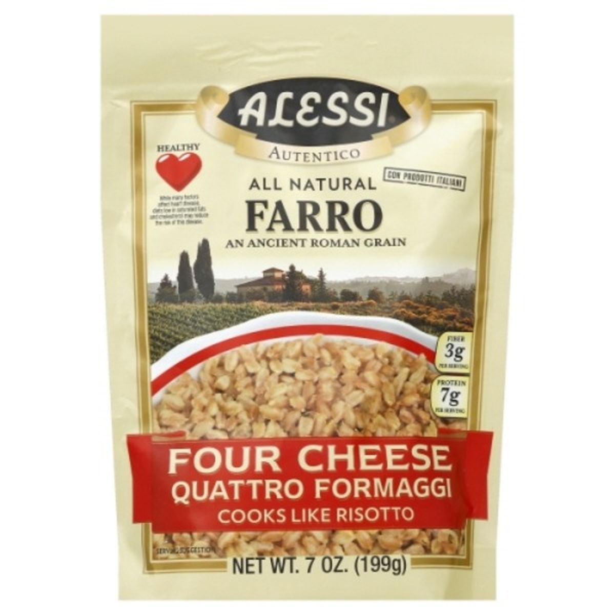 Calories in Alessi Farro, Four Cheese