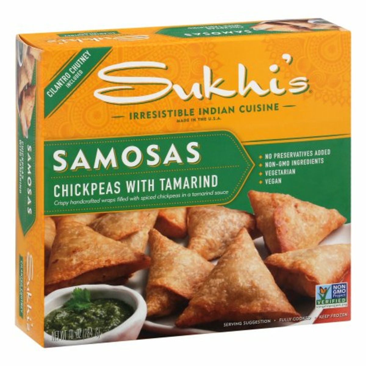 Calories in Sukhi's Samosas, Chickpeas with Tamarind