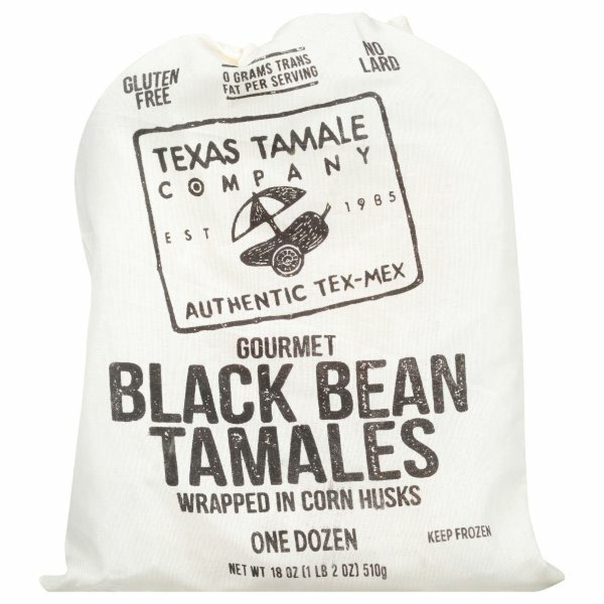 Calories in Texas Tamale Company Tamales, Gourmet, Black Bean