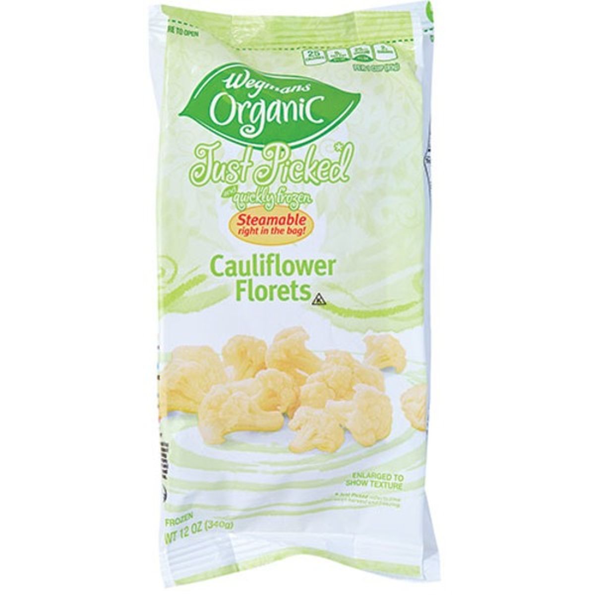 Calories in Wegmans Organic Frozen Cauliflower Florets