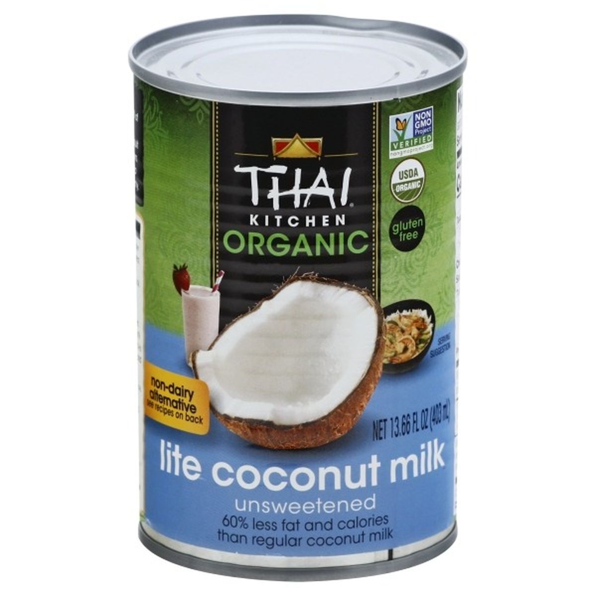 Calories in Thai Kitchens  Coconut Milk, Organic, Unsweetened, Lite