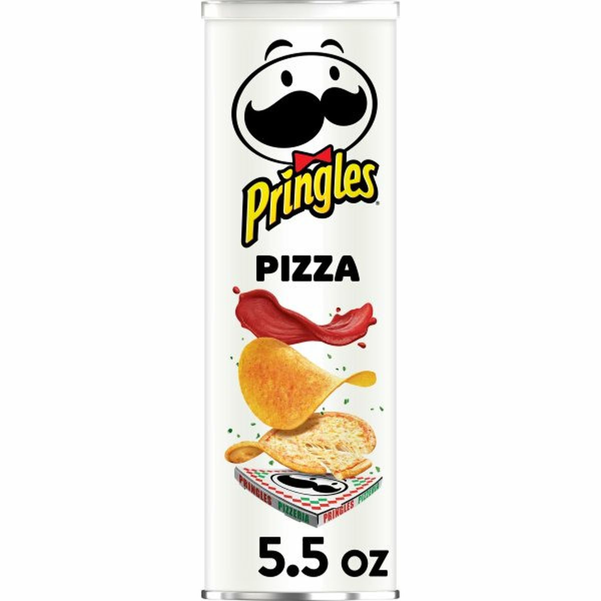 Calories in Pringles Salty Snacks Pringles Potato Crisps Chips, Pizza, Snacks On The Go, 5.5oz