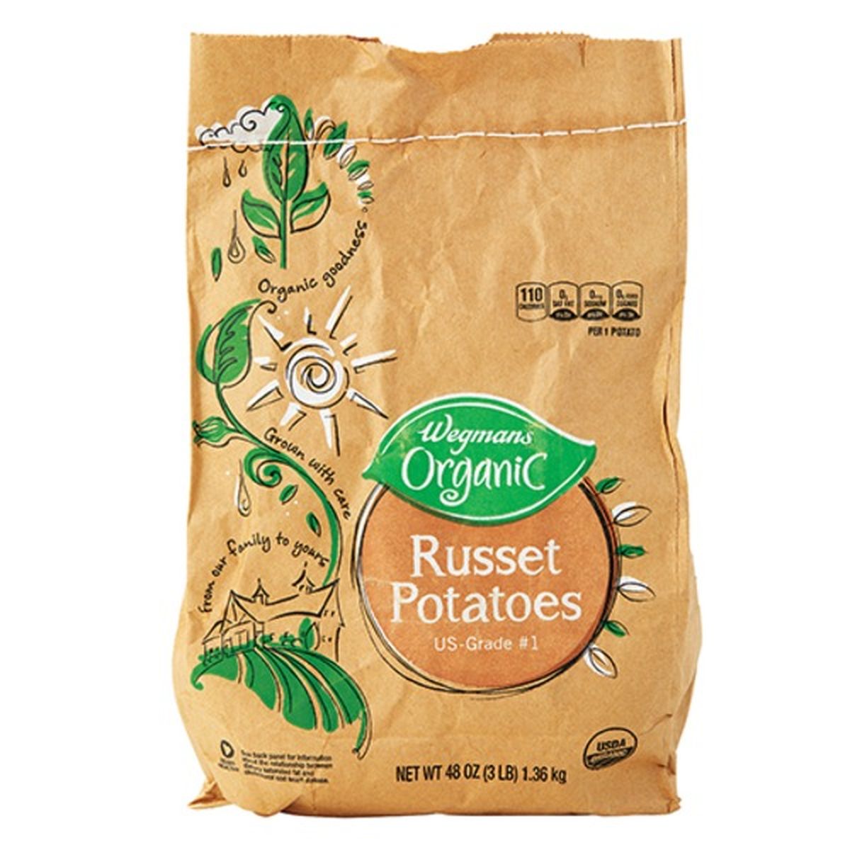 Calories in Organic Russet Potatoes